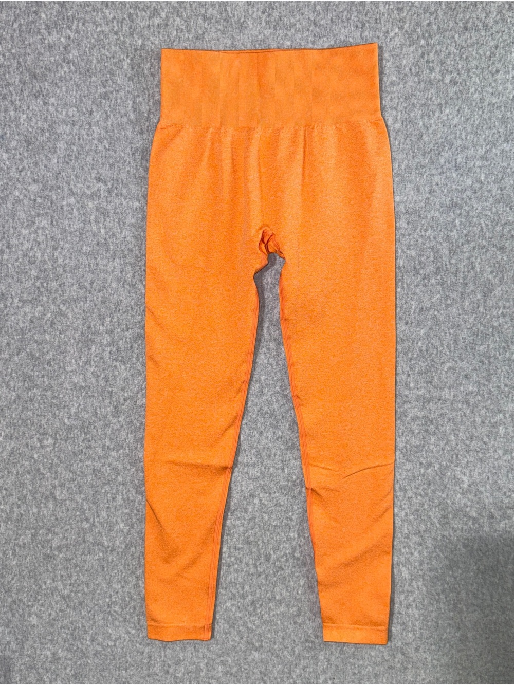 High-Waist Orange Seamless Leggings for Women